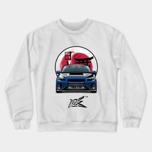 subaru wrx sti rally blue Crewneck Sweatshirt